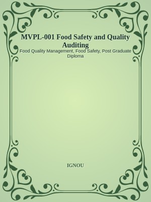 MVPL-001 Food Safety and Quality Auditing